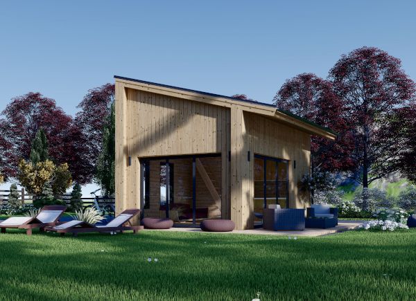 Caseta de jardín de madera OAK (44 mm), 6x3 m, 18 m²