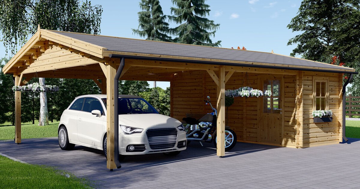 Parking Garage en bois avec trois niveaux