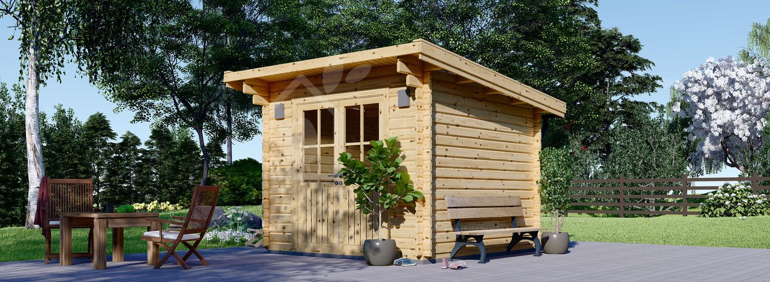 Abri de jardin en bois ADAM (44 mm), 3x3 m, 9 m²