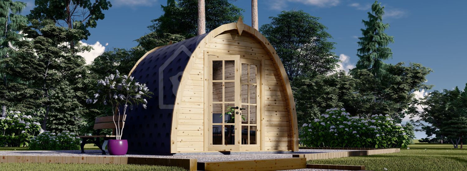 Tonnelle en bois FLORA (44 mm), 3x3 m, 9 m²
