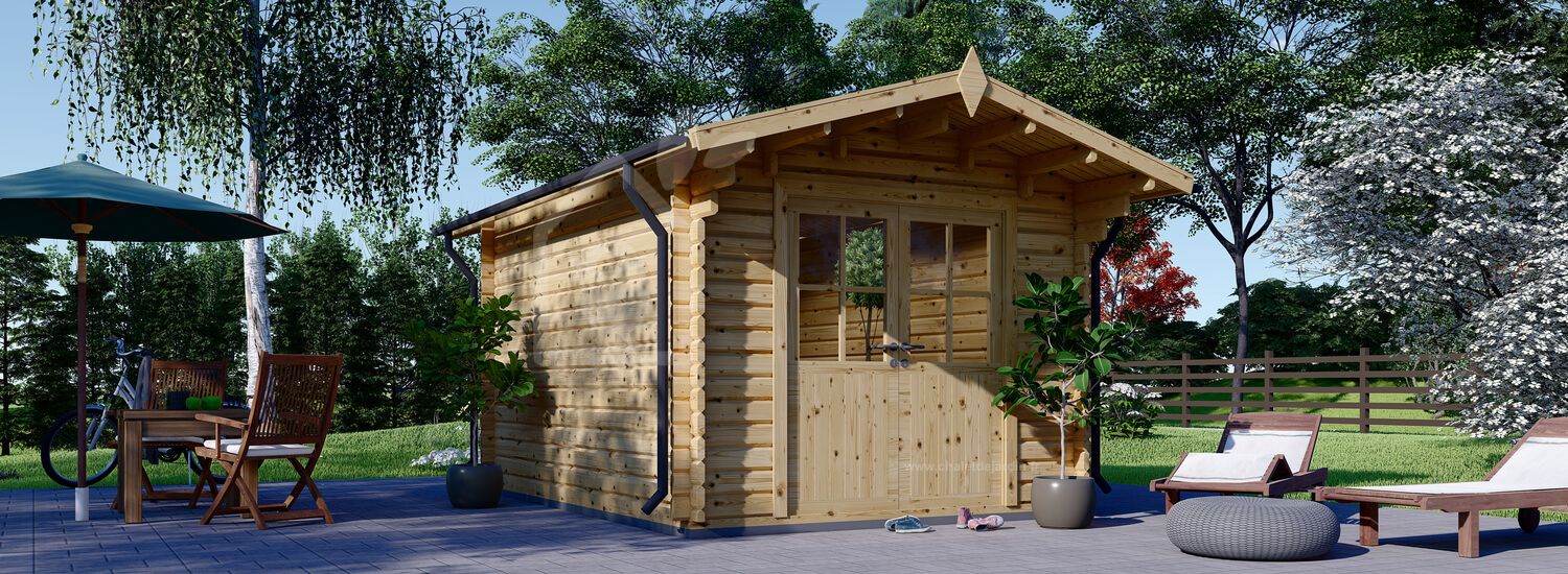 Abri de jardin en bois PETER (34 mm), 3x3 m, 9 m²